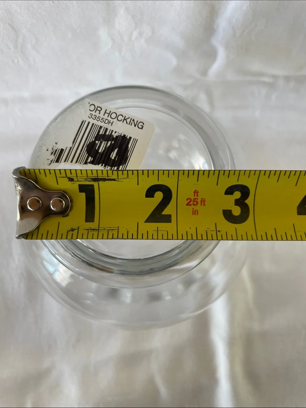 Vintage Anchor Hocking Glass Footed Ivy Ball Bowl Ruffled Edge
